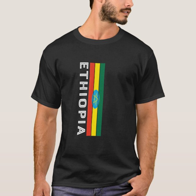 Äthiopische Flaggenfarben T-Shirt (Vorderseite)