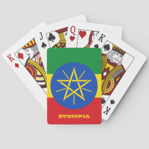Äthiopische Flaggenspiele, Äthiopien beim Kartensp Spielkarten