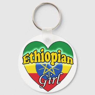 Äthiopische Girl Schlüsselanhänger
