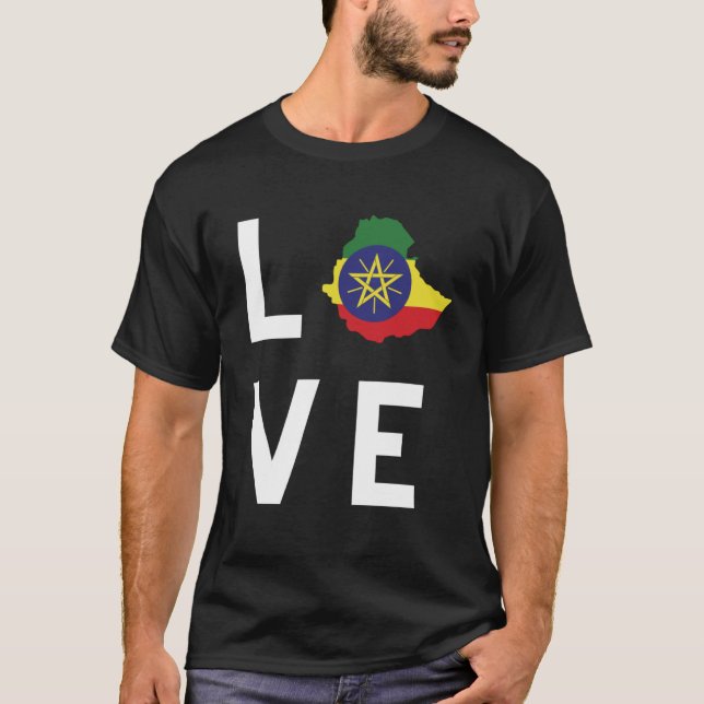 Äthiopische Habesha Liebe Style Short Sleeve T-Shirt (Vorderseite)