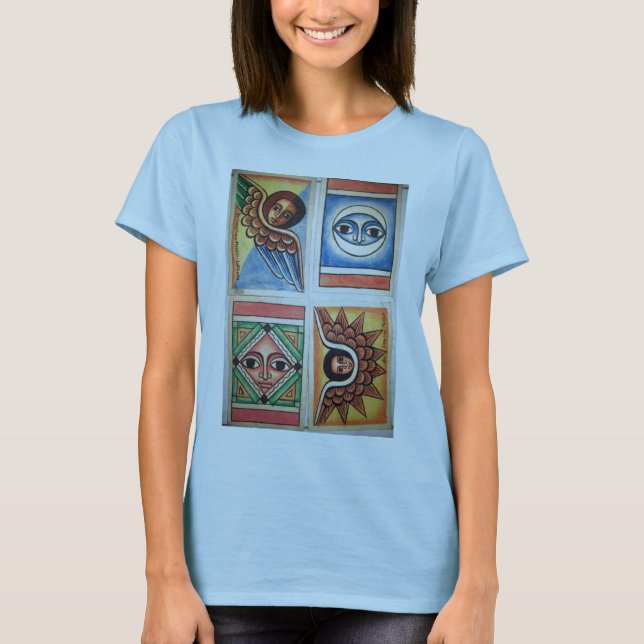 Äthiopische Kirchen-Malerei - Baby-Blau-T - Shirt (Vorderseite)