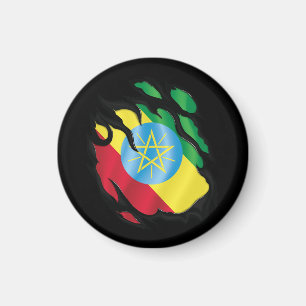 Äthiopische Rippenflagge Magnet