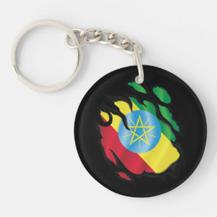 Äthiopische Rippenflagge Schlüsselanhänger
