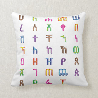 Äthiopische T - Shirt Kinder Amharius Alphabet Pil Kissen