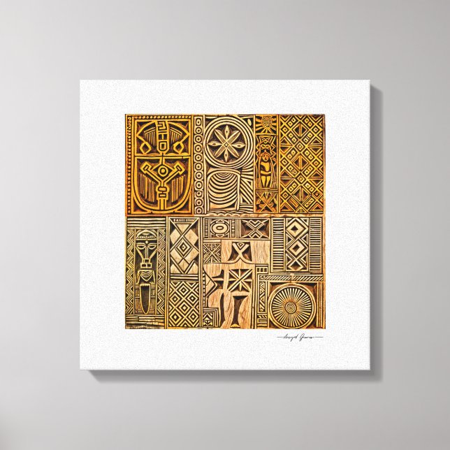 Äthiopische Talisman Art Leinwanddruck (Vorderseite)