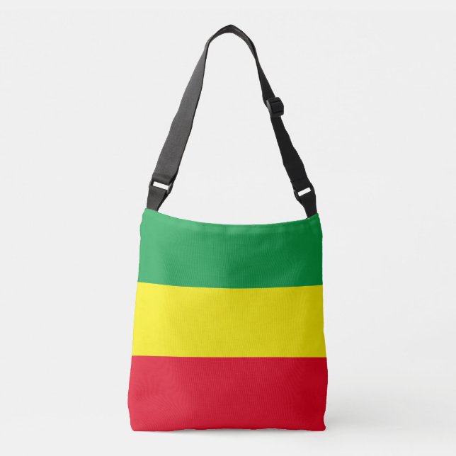 Äthiopische und Rasta-Flagge Tragetaschen Mit Langen Trägern (Vorderseite)