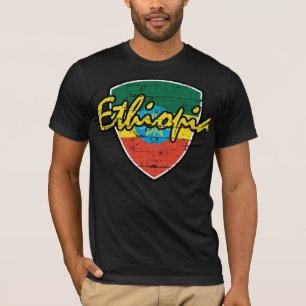 Äthiopischer Flaggenschildentwurf T-Shirt