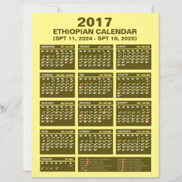 Äthiopischer Kalender-Umrechner Spt 2024 bis 2025