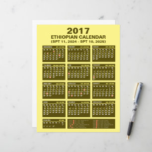 Äthiopischer Kalender-Umrechner Spt 2024 bis 2025