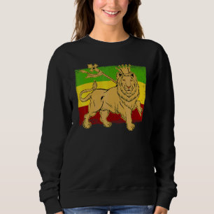 Äthiopischer Löwe Äthiopien Flagge Reggae Jamaika Sweatshirt