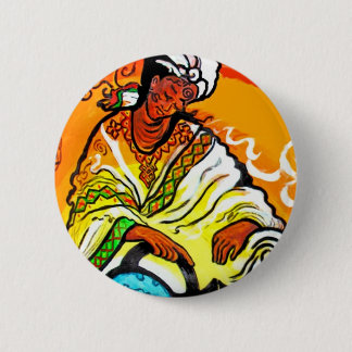 Äthiopischer Mann in Turban-auslaufendem Tee Button
