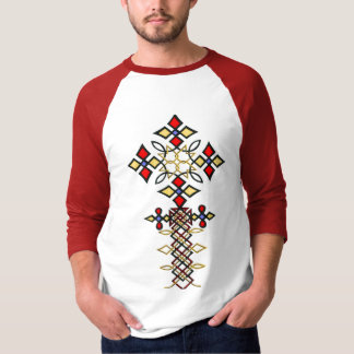 Äthiopischer Rootz Traditioneller Cross Sleeve T - T-Shirt