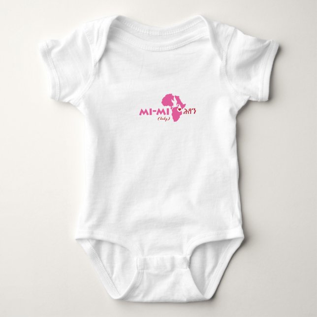 Äthiopisches "Baby Girl" Baby Strampler (Vorderseite)