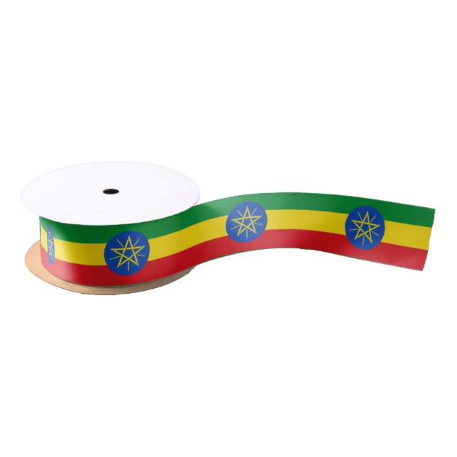 Äthiopisches Flaggenband Satinband (Spule)