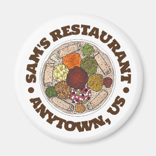 Äthiopisches Food Injera Wat Restaurant Food Truck Magnet
