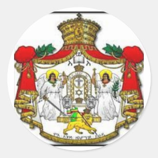Äthiopisches imperiales Wappen Runder Aufkleber
