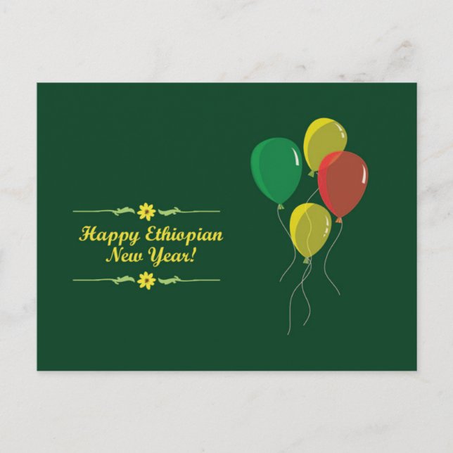 Äthiopisches Neujahr Feiertagspostkarte (Vorderseite)