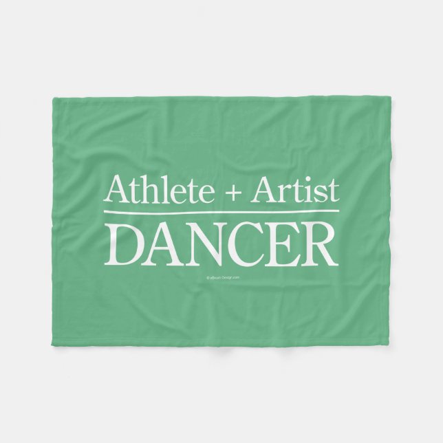 Athlet + Künstler = Tänzer Fleecedecke (Vorderseite (Horizontal))