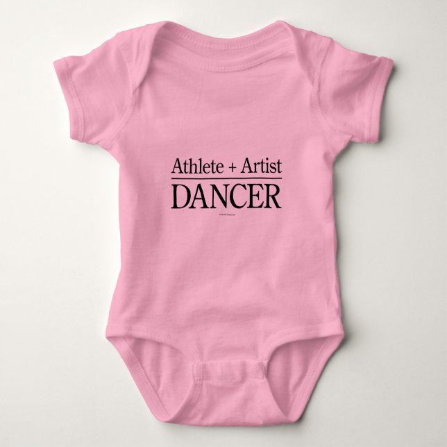 Athlete + Artist = Dancer Baby Bodysuit Baby Strampler (Vorderseite)
