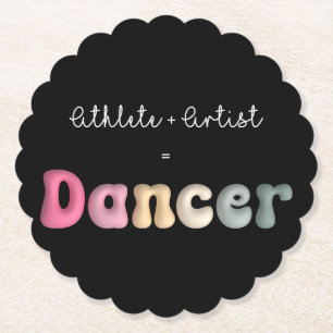 Athlete + Artist = Dancer, Funny gifT für Dancer Untersetzer