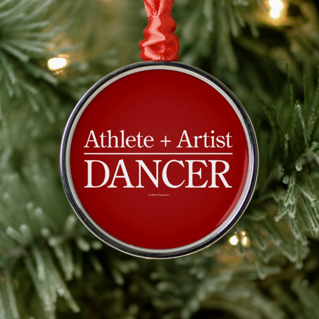 Athlete + Artist = Tänzer Metal Ornament (Baum)
