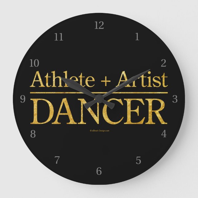 Athlete + Artist = Tänzerin Große Uhr (Vorderseite)