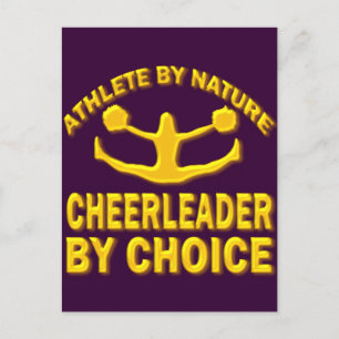 ATHLETE BY NATURE CHEERLEADER BY CHOICE POSTKARTE