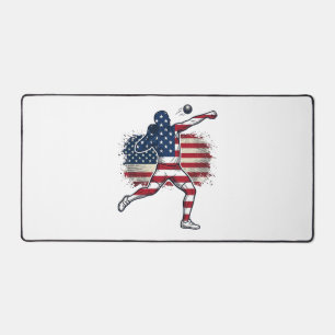 Athlète de lancer de poids patriotique dessin de g