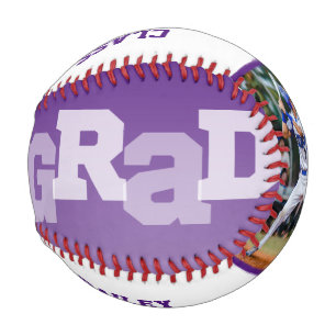 Athlete GRAD Lila Ombre Abschluss Foto Baseball