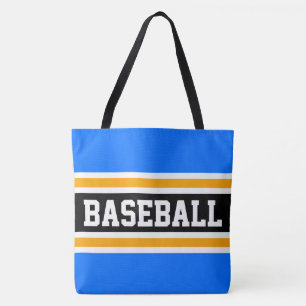 Athletic BASEBALL Hellblau Schwarz Orange Streifen Tasche
