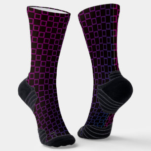 Athletic Crew Sock Black Lila Classic Design Socken