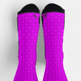Athletic Crew Sock Lila Blue Classic Design Socken