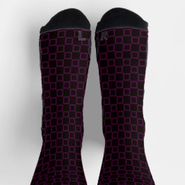 Athletic Crew Sock Lila Violet Black Classic Socken