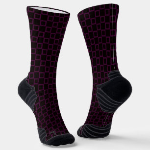 Athletic Crew Sock Lila Violet Black Classic Socken