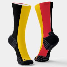 Athletic Crew Sock mit belgischer Flagge Socken