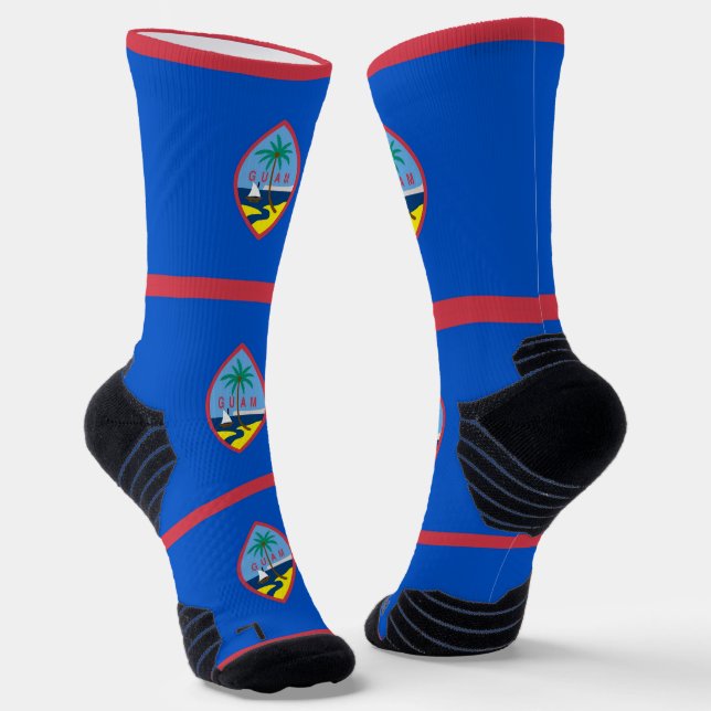 Athletic Crew Sock mit Fahne von Guam, USA Socken (Gewinkelt)
