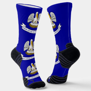 Athletic Crew Sock mit Fahne von Louisiana, USA Socken