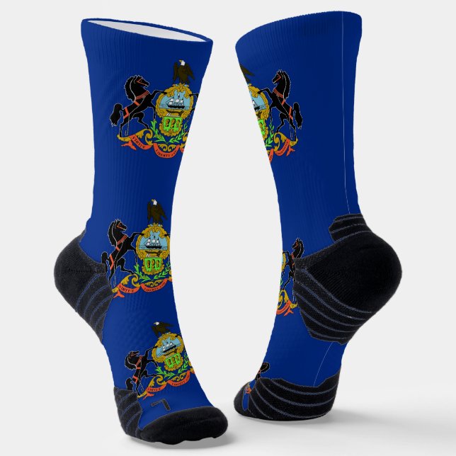 Athletic Crew Sock mit Fahne von Pennsylvania Socken (Gewinkelt)