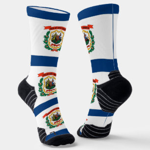 Athletic Crew Sock mit Fahne von West Virginia, US Socken