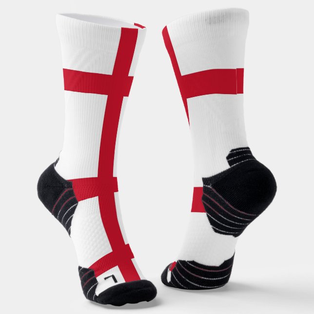 Athletic Crew Sock mit Flagge von England, Großbri Socken (Gewinkelt)