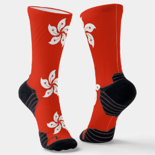 Athletic Crew Sock mit Flagge von Hongkong Socken