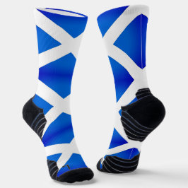 Athletic Crew Sock mit Flagge von Schottland, Groß Socken