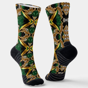 Athletic Crew Sock mit jamaikanischen Farben Socken