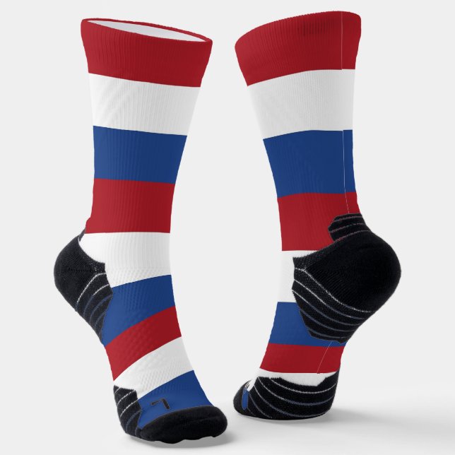 Athletic Crew Sock mit niederländischer Flagge Socken (Gewinkelt)