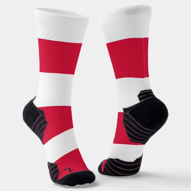 Athletic Crew Sock mit polnischer Flagge Socken (Gewinkelt)