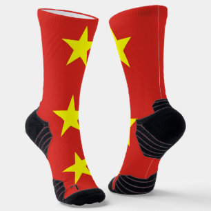 Athletic Crew Sock mit vietnamesischer Flagge Socken