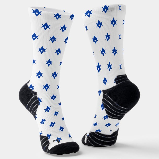 Athletic Crew Sock with flag of Toyota City, Japan Socken (Gewinkelt)