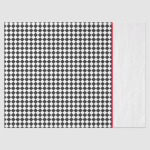 Athletic Schachbrett Pattern Sportteam Farben Rot Seidenpapier