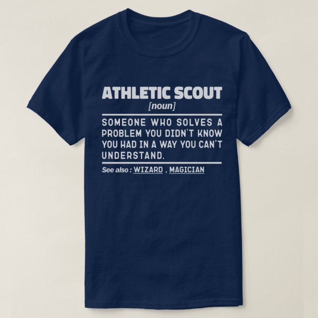 Athletic Scout Noun Definition Sport Lover Funny T-Shirt (Design vorne)