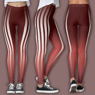 Athletic Stripe Burgunderrot Leggings
